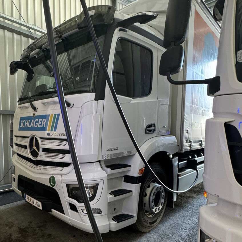 E-LKW Schlager Transporte Referenz