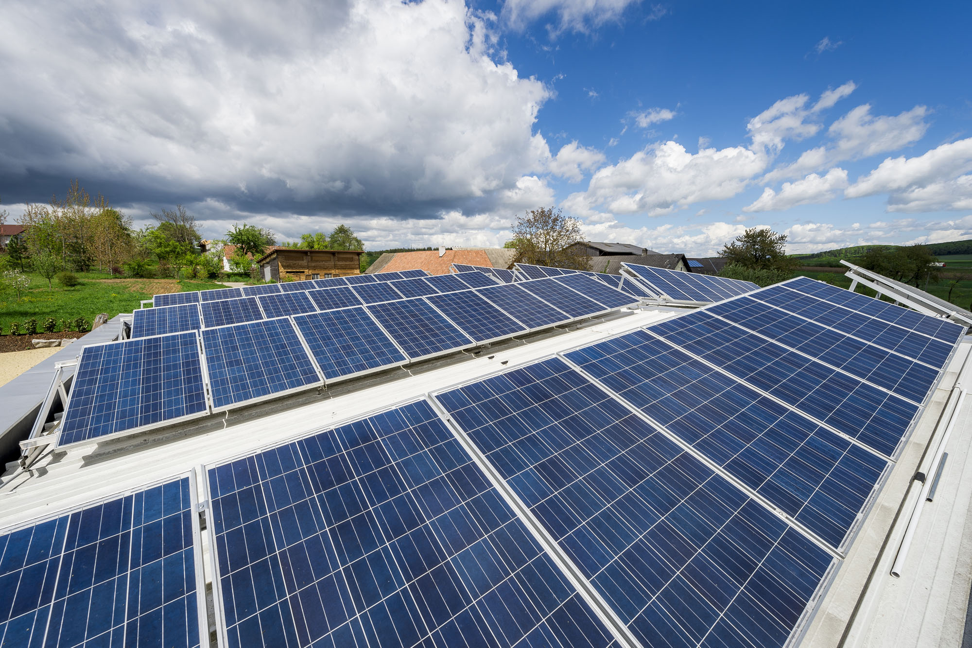 PV-Anlage auf leichtem Schrägdach